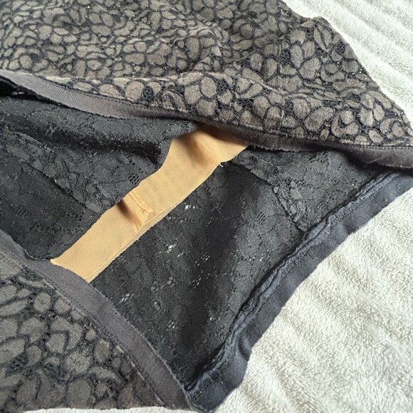 Raquel Allegra Womens Black Floral Lace Pencil Skirt Size 0 Knee Length Office - Picture 8 of 9
